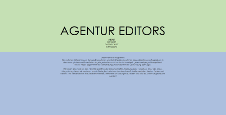 AGENTUR EDITORS Webseite